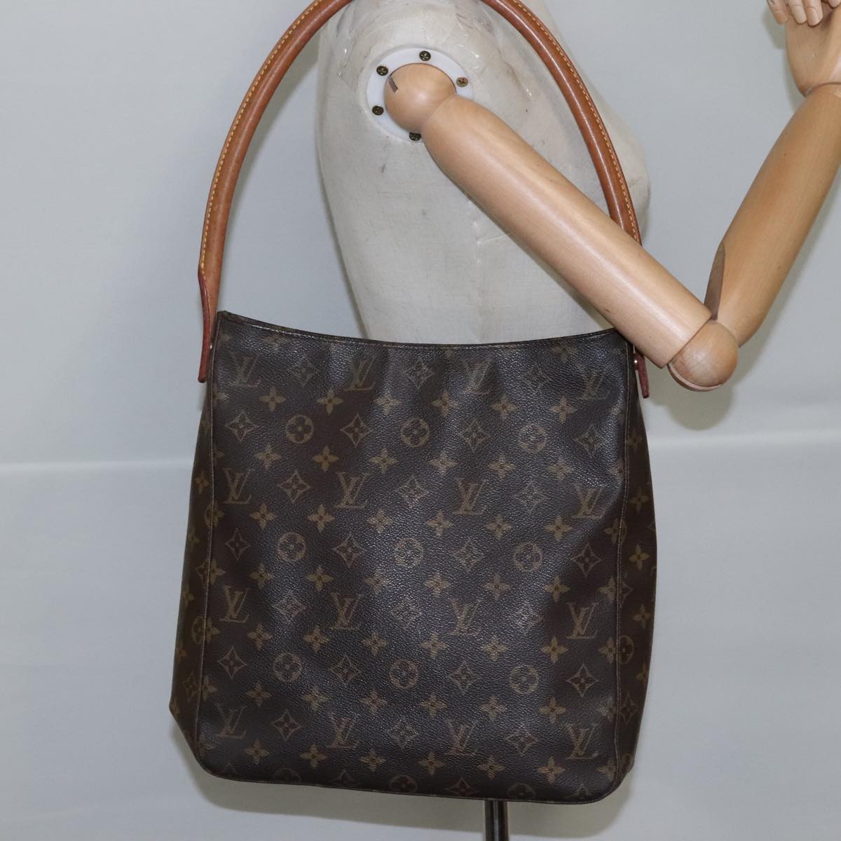 Louis Vuitton Looping Gm Brown Canvas Shoulder Bag