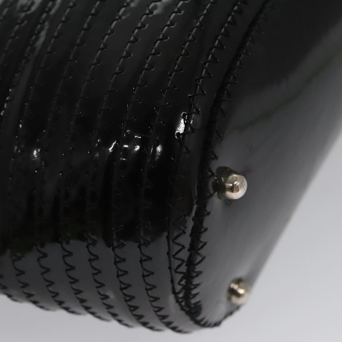 Gucci Bamboo Black Patent Leather Handbag