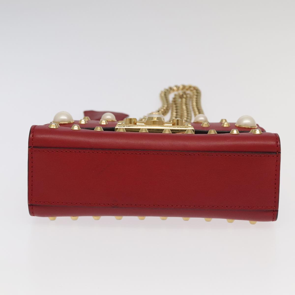 Gucci Padlock Red Leather Shoulder Bag