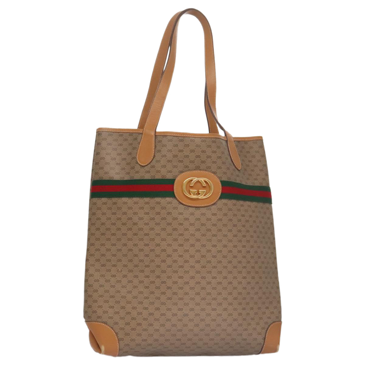 Gucci Sherry Beige Canvas Tote Bag