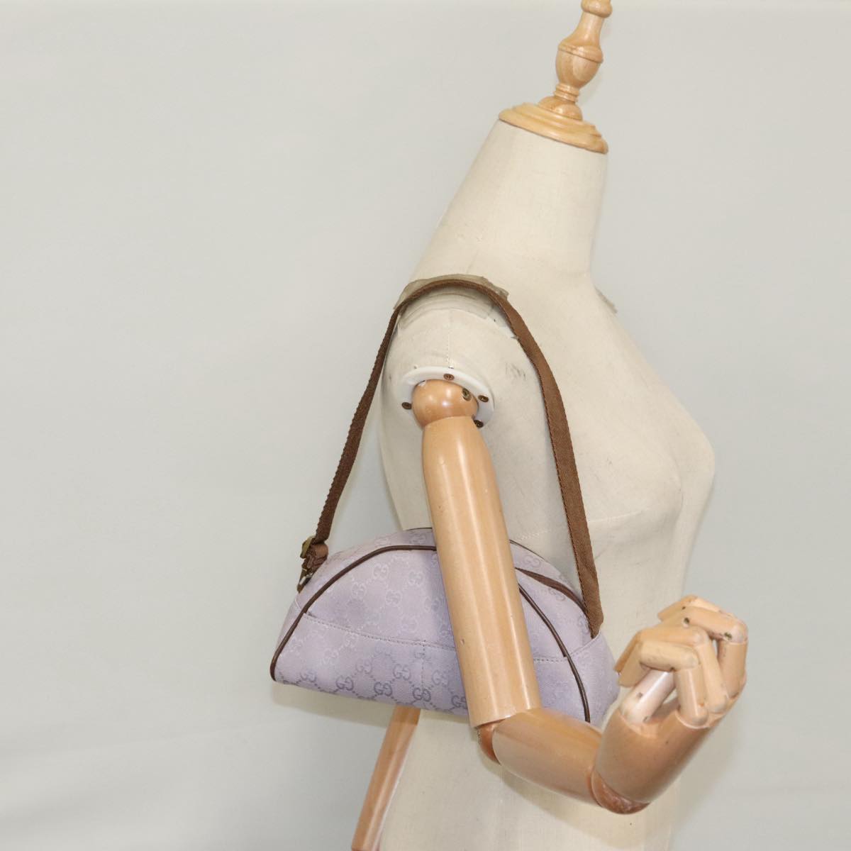 Gucci Gg Canvas Purple Canvas Shoulder Bag
