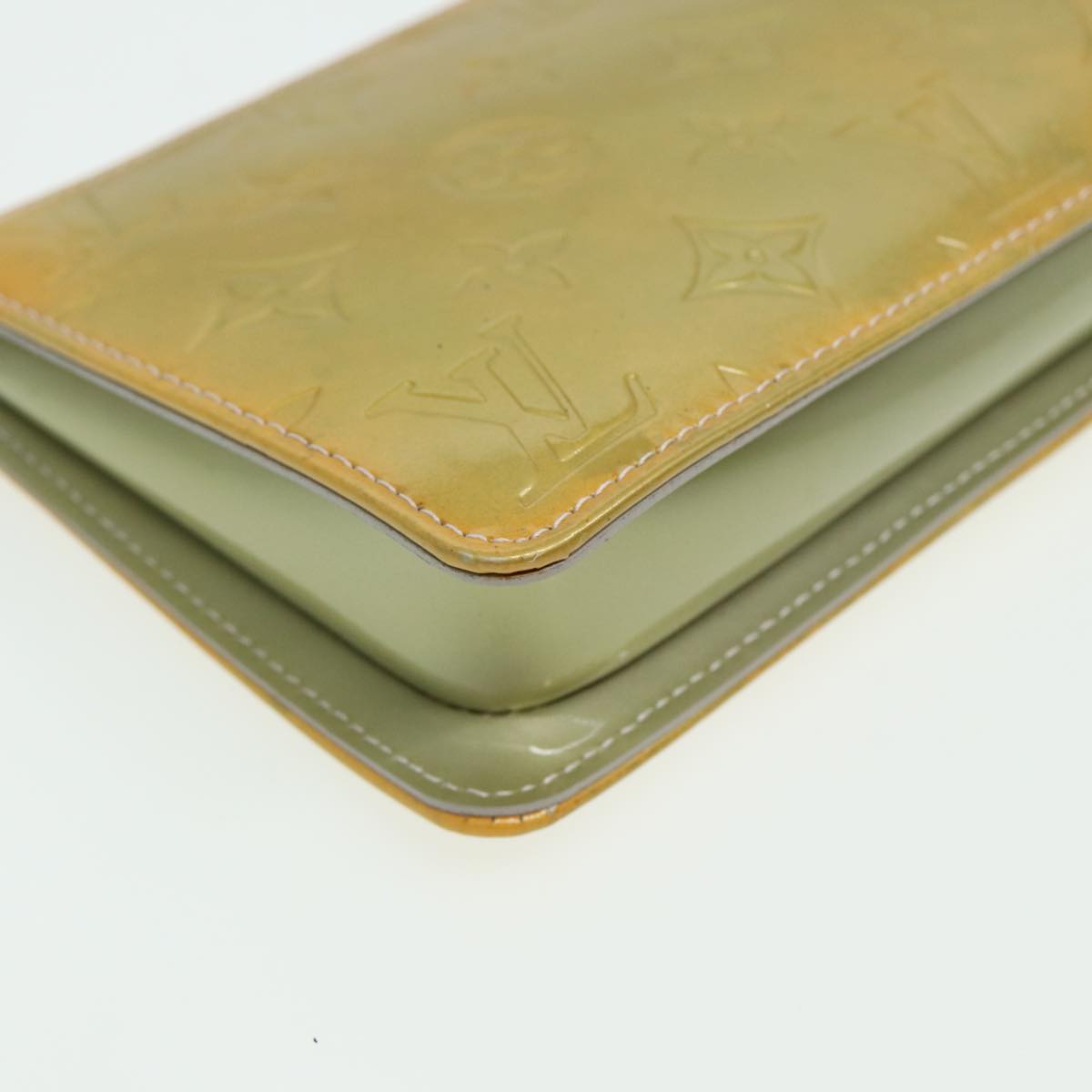 Louis Vuitton Lexington Yellow Patent Leather Clutch Bag