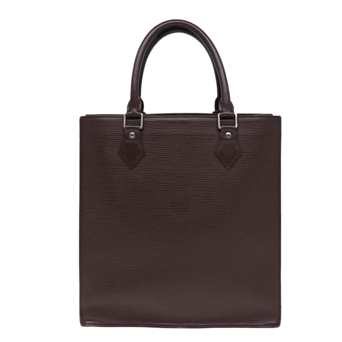Louis Vuitton Sac Plat Brown Leather Handbag