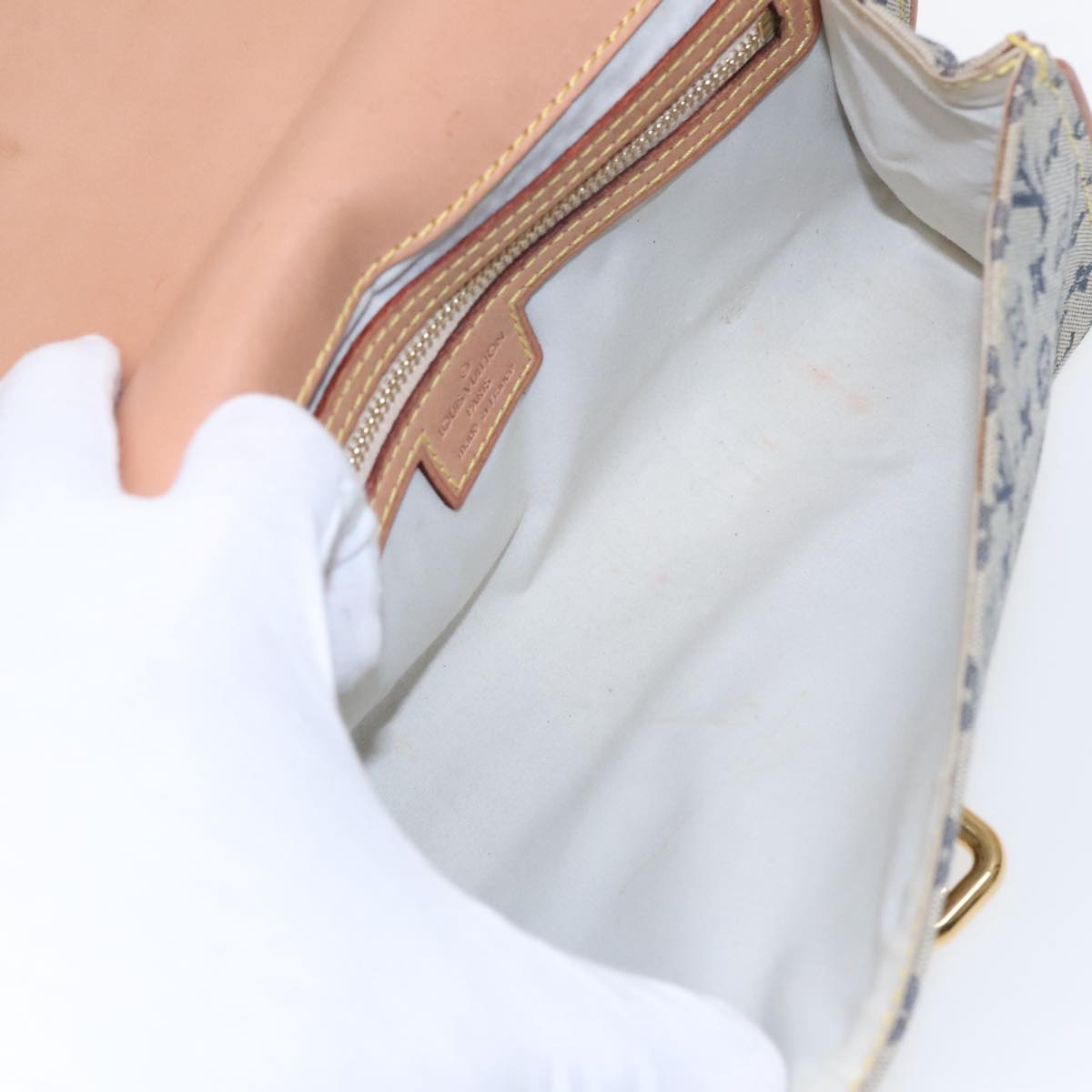 Louis Vuitton Camille Blue Canvas Shoulder Bag