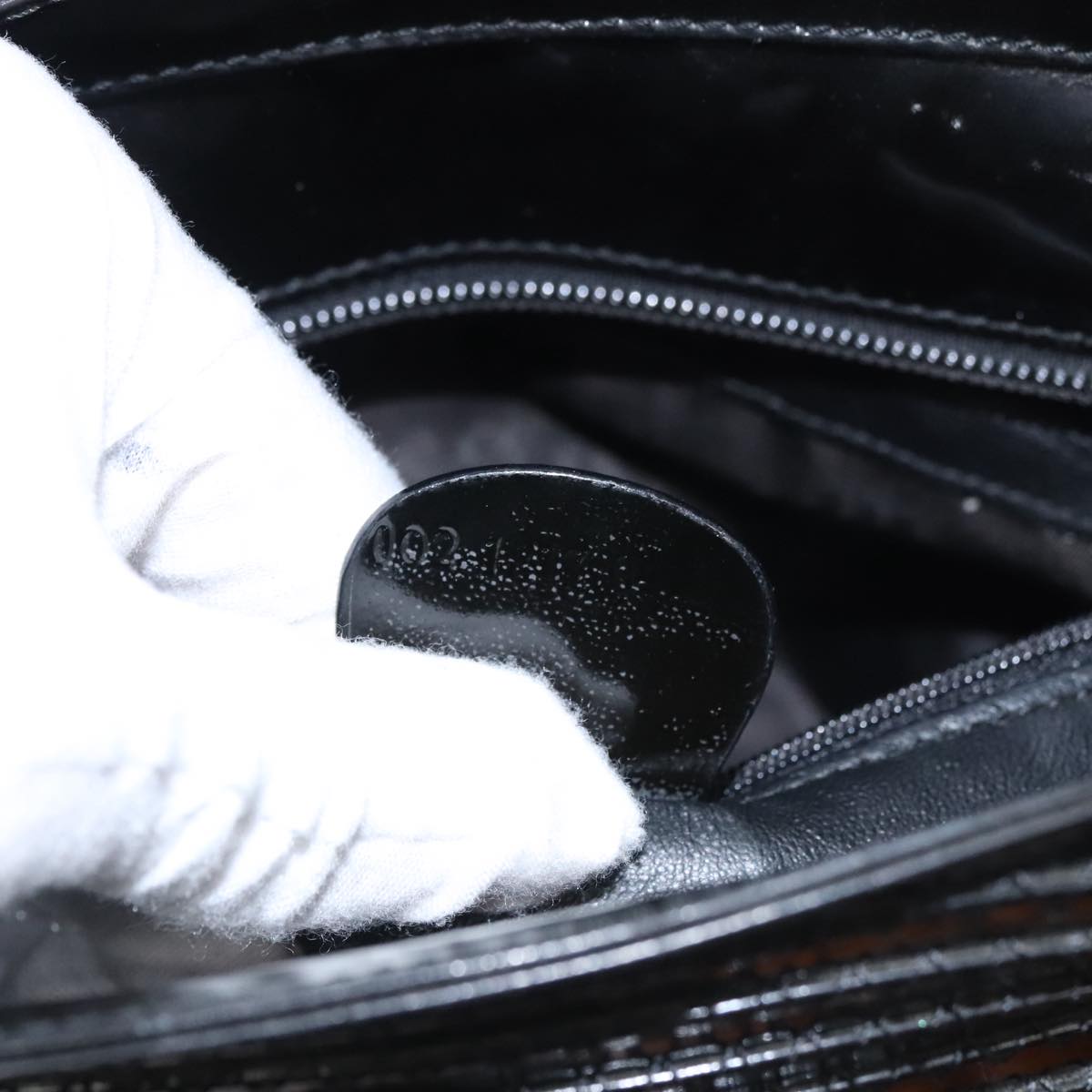 Gucci Bamboo Black Patent Leather Handbag
