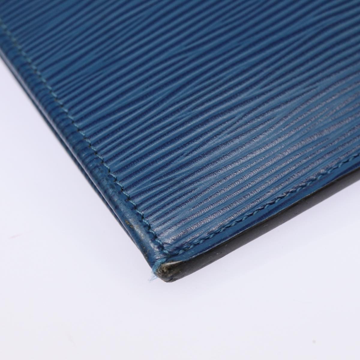 Louis Vuitton Pochette Jour Blue Leather Clutch Bag
