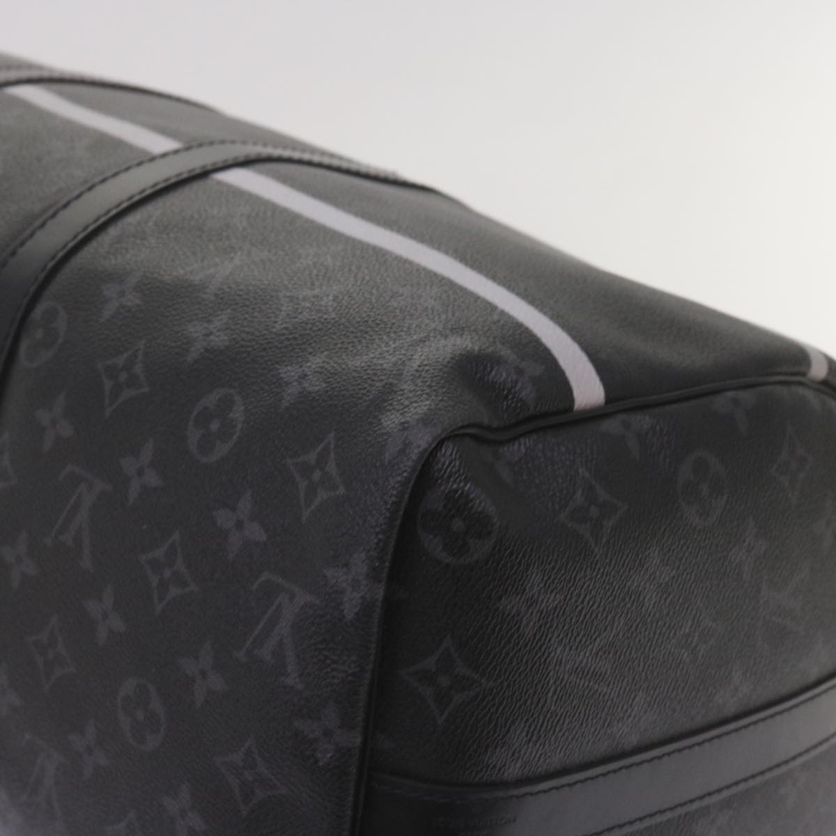 Louis Vuitton Keepall Bandouliere 45 Black Canvas Travel Bag