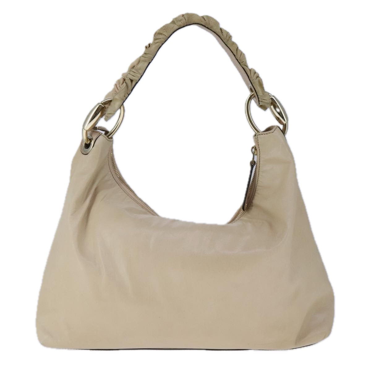 Gucci Hobo Beige Leather Shoulder Bag