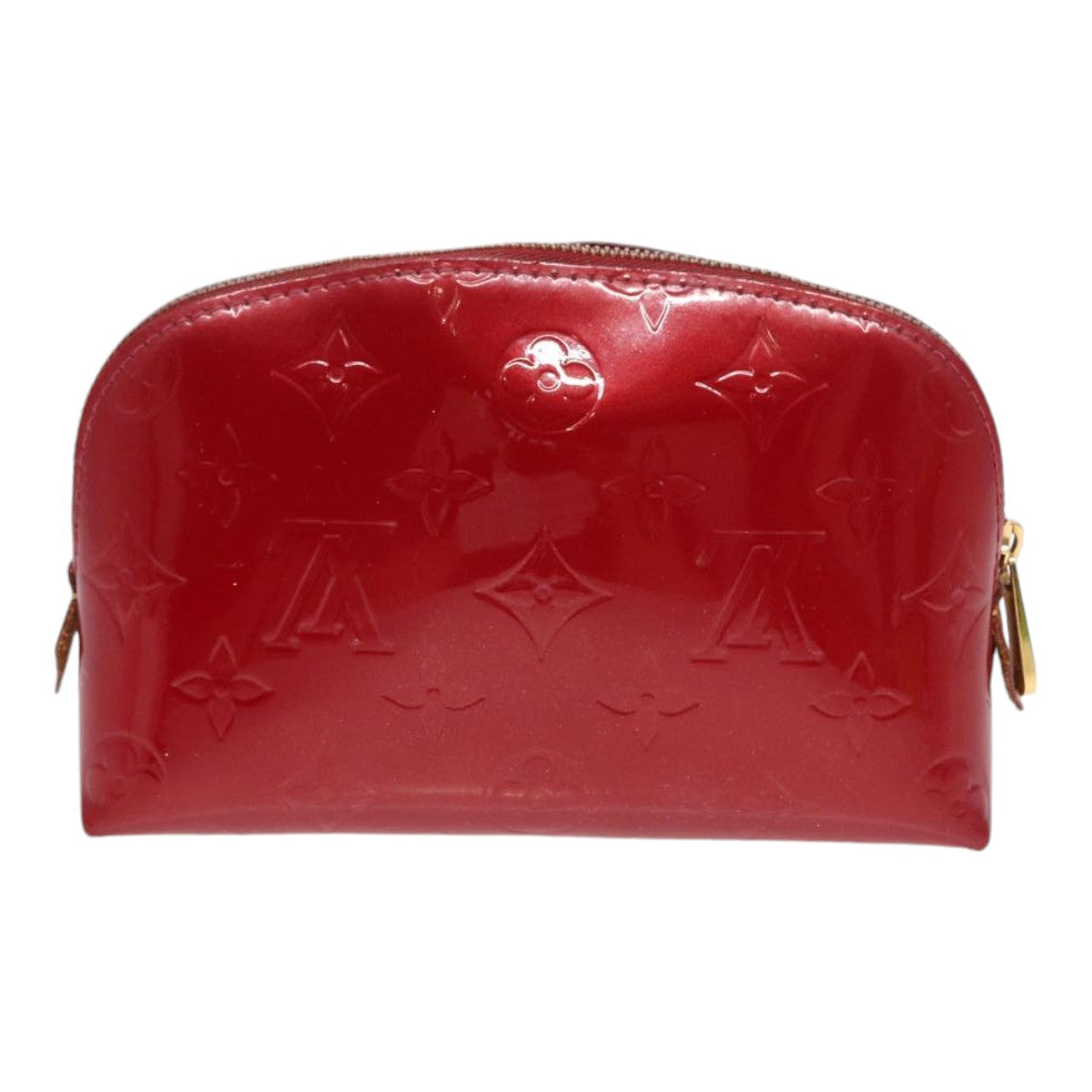 Louis Vuitton Cosmetic Pouch Red Patent Leather Clutch Bag