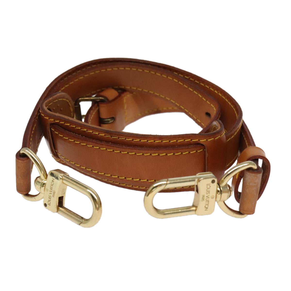 Louis Vuitton Shoulder Strap Beige Leather Bag Jewelry