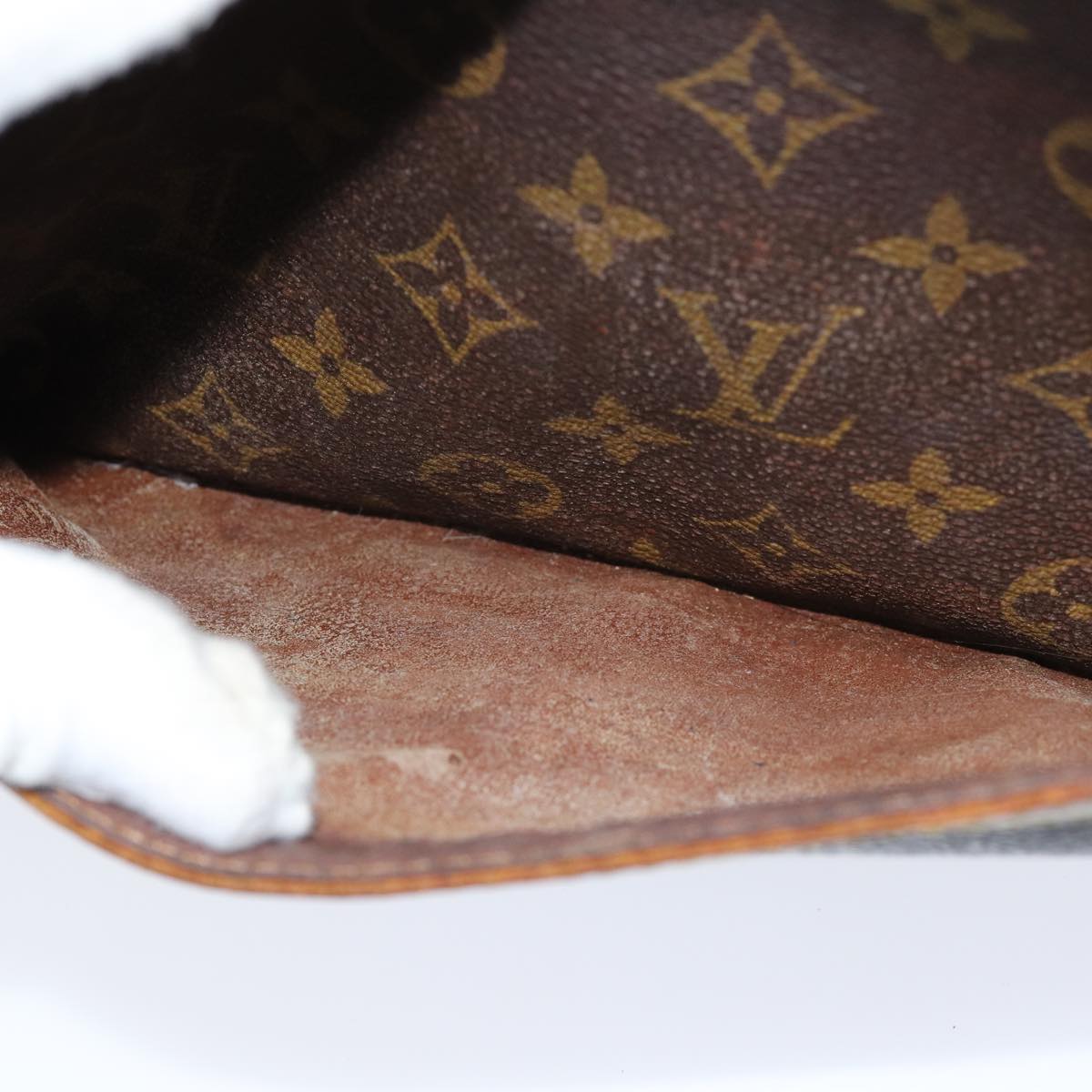 Louis Vuitton Compiegne 28 Brown Canvas Clutch Bag