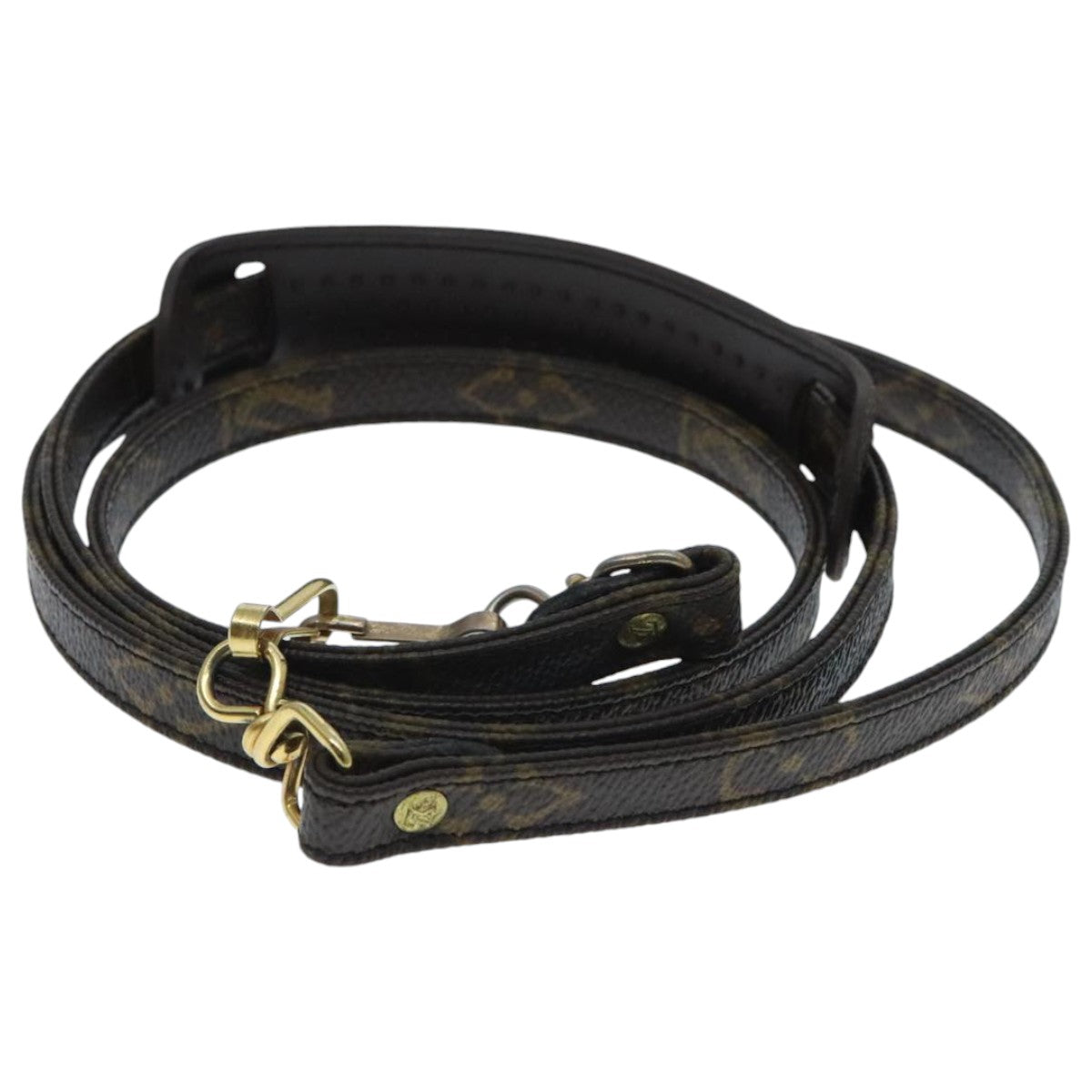Louis Vuitton Shoulder Strap Brown Canvas Bag Jewelry