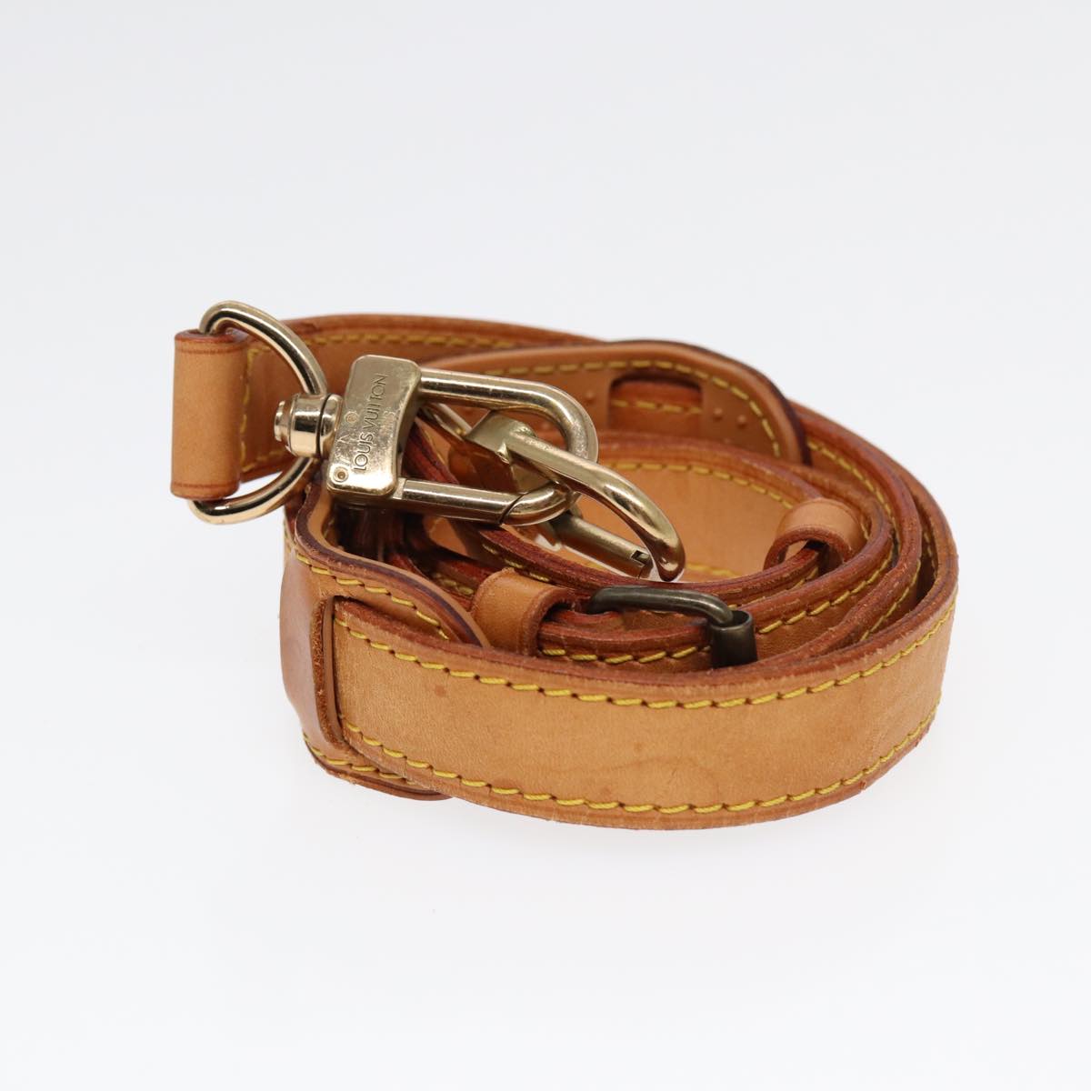 Louis Vuitton Bandoulière De Sac Beige Leather Bag Jewelry