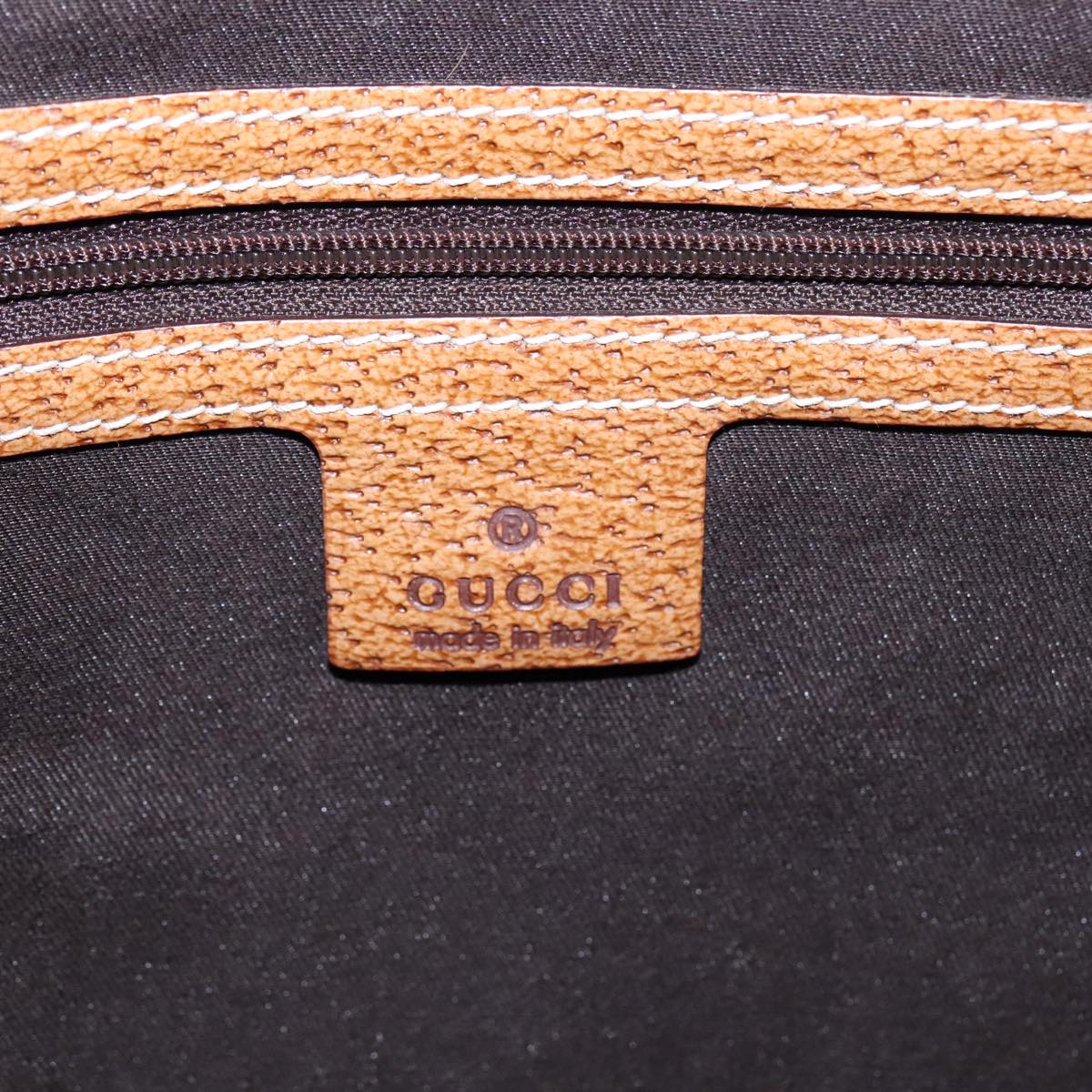 Gucci Hobo Beige Canvas Shoulder Bag