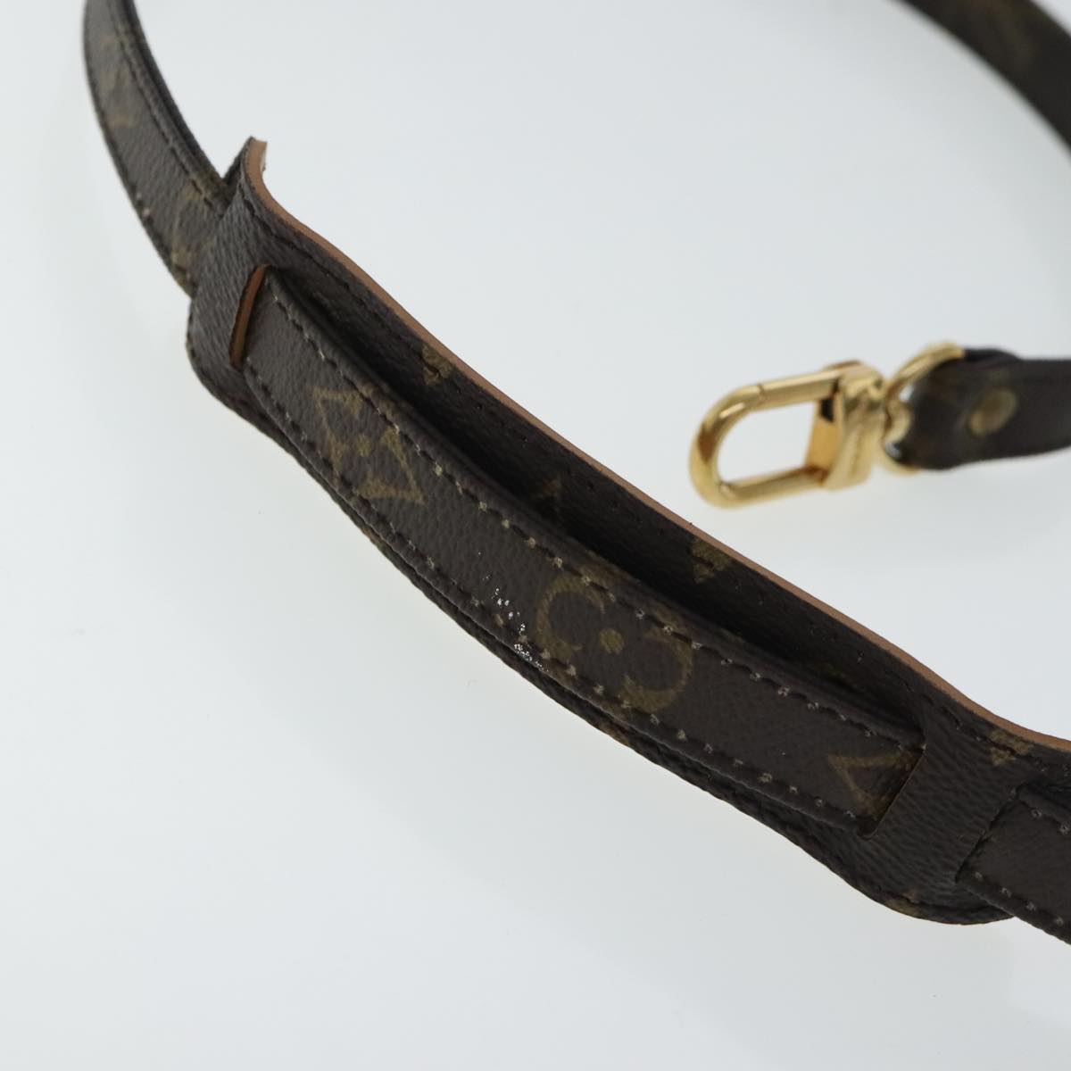 Louis Vuitton Shoulder Strap Brown Canvas Bag Jewelry
