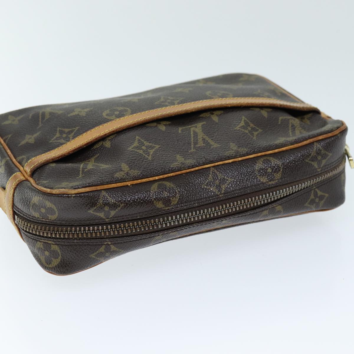 Louis Vuitton Trousse De Toilette Brown Canvas Clutch Bag