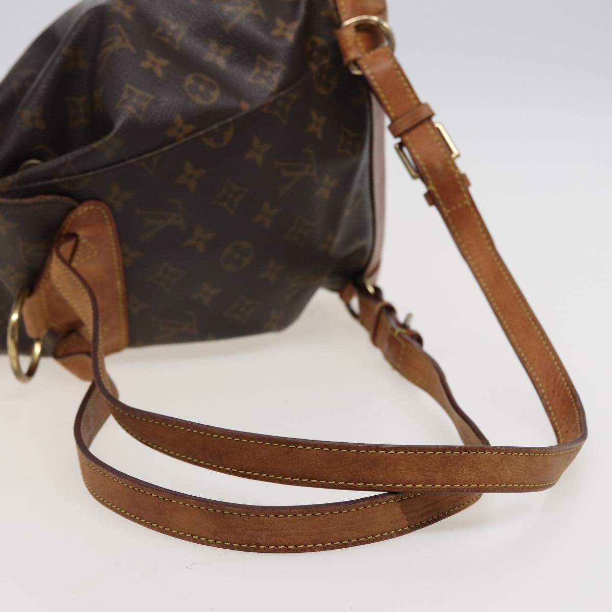 Louis Vuitton Montsouris Mm Brown Canvas Backpack Bag