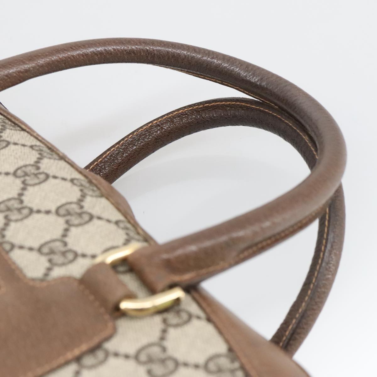 Gucci Sherry Beige Canvas Handbag