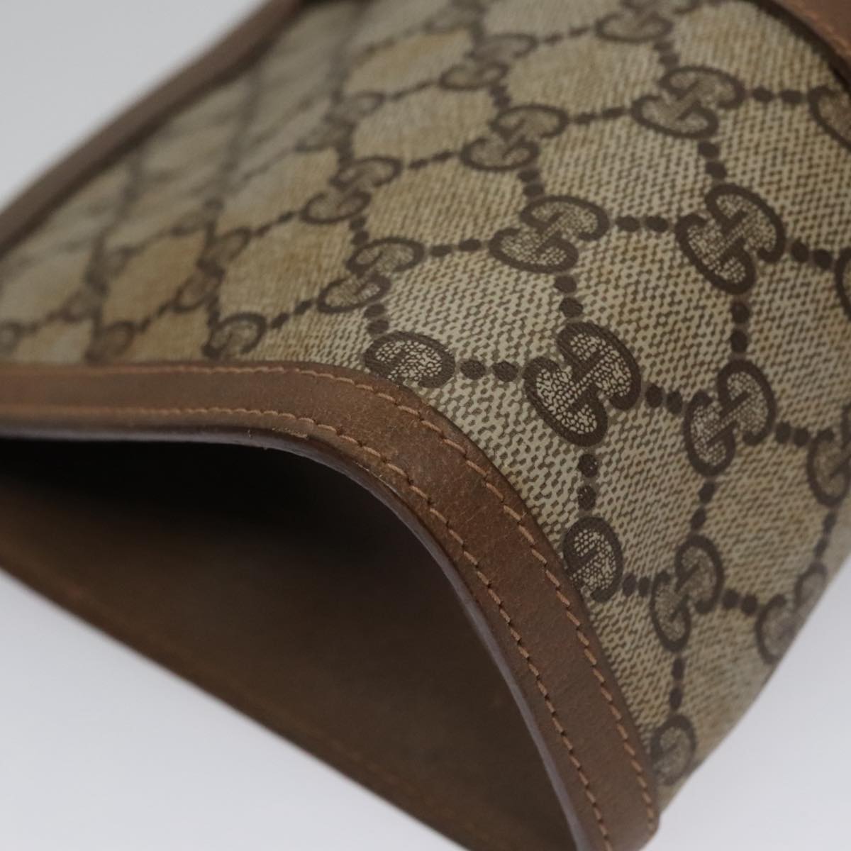 Gucci Sherry Beige Canvas Clutch Bag