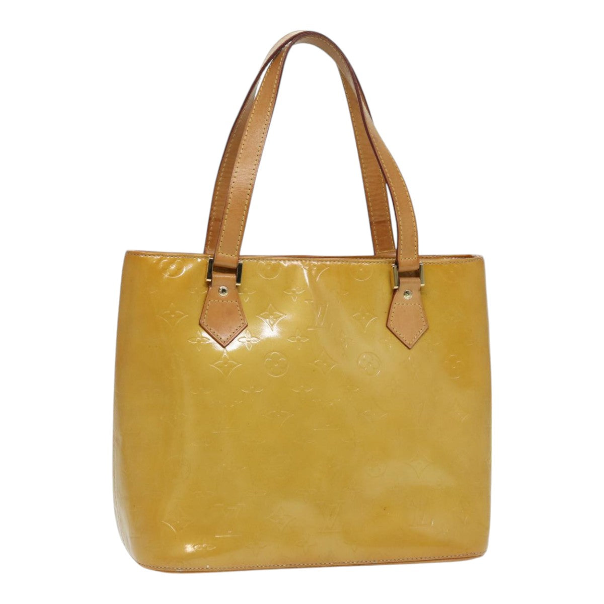 Louis Vuitton Houston Beige Patent Leather Handbag
