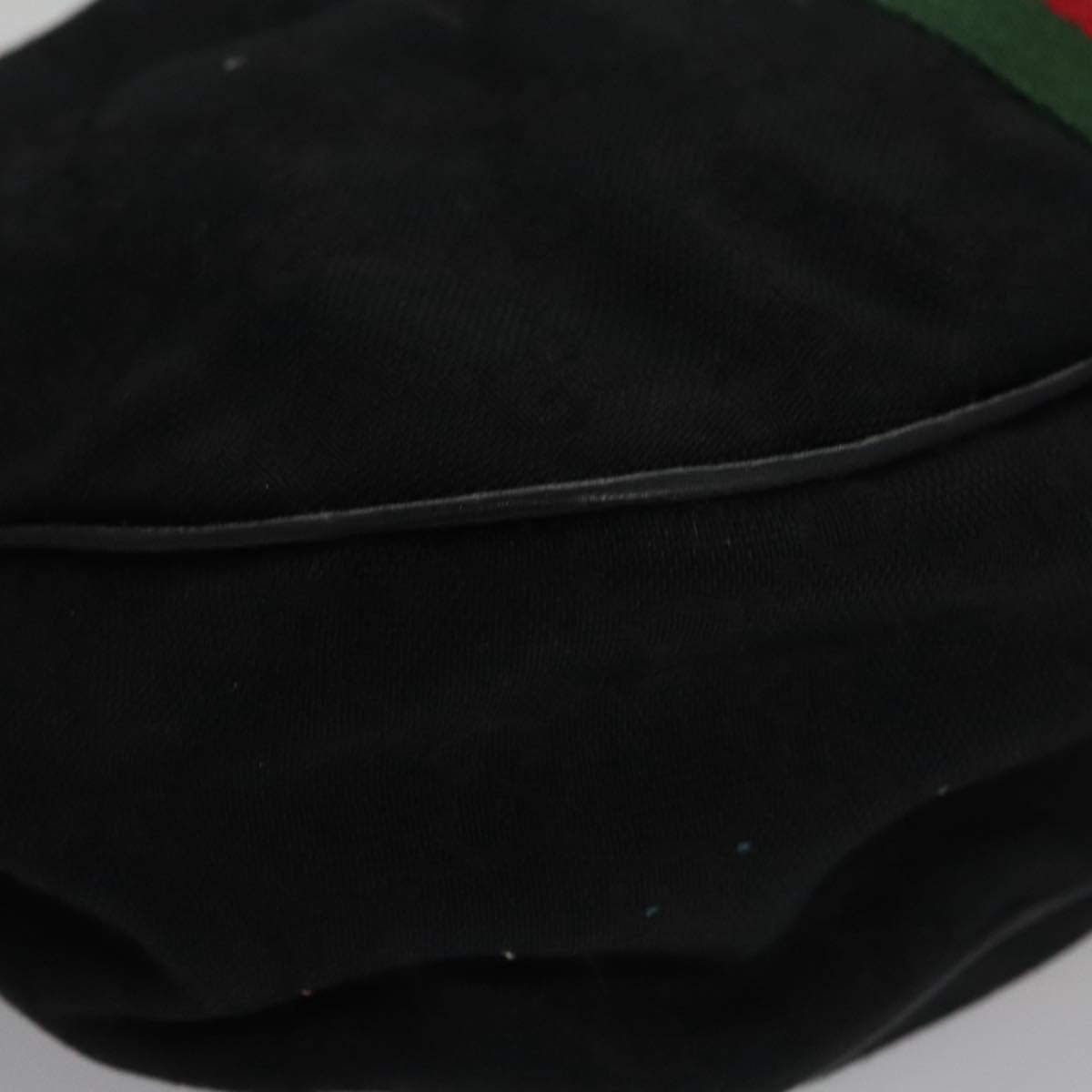 Gucci Sherry Black Canvas Shoulder Bag