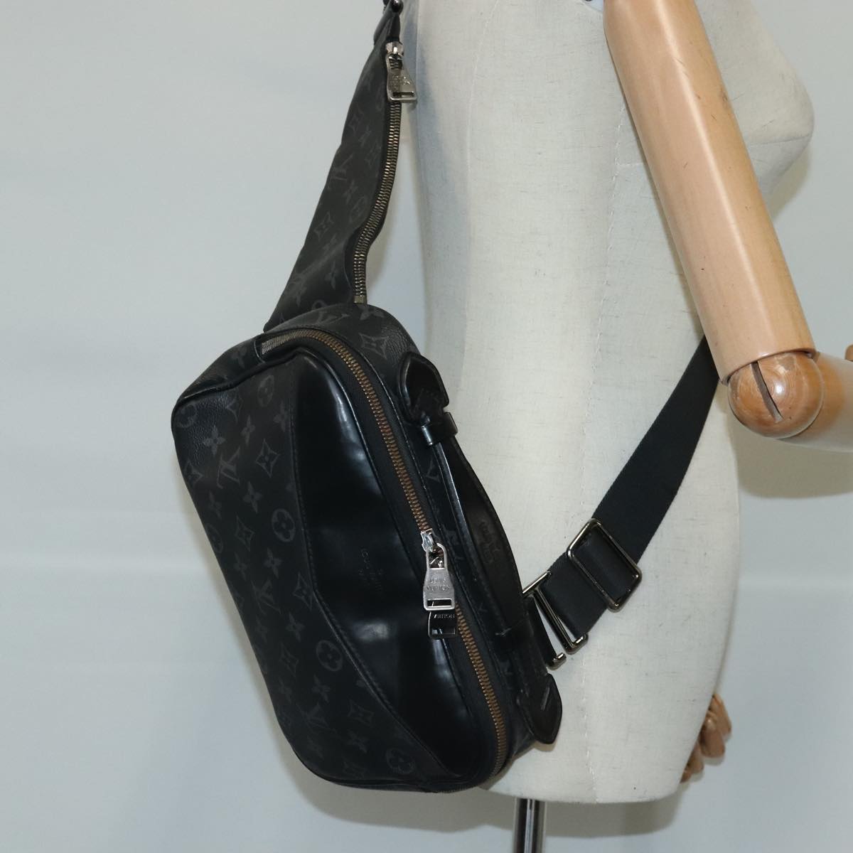 Louis Vuitton Bum Bag Black Canvas Shoulder Bag