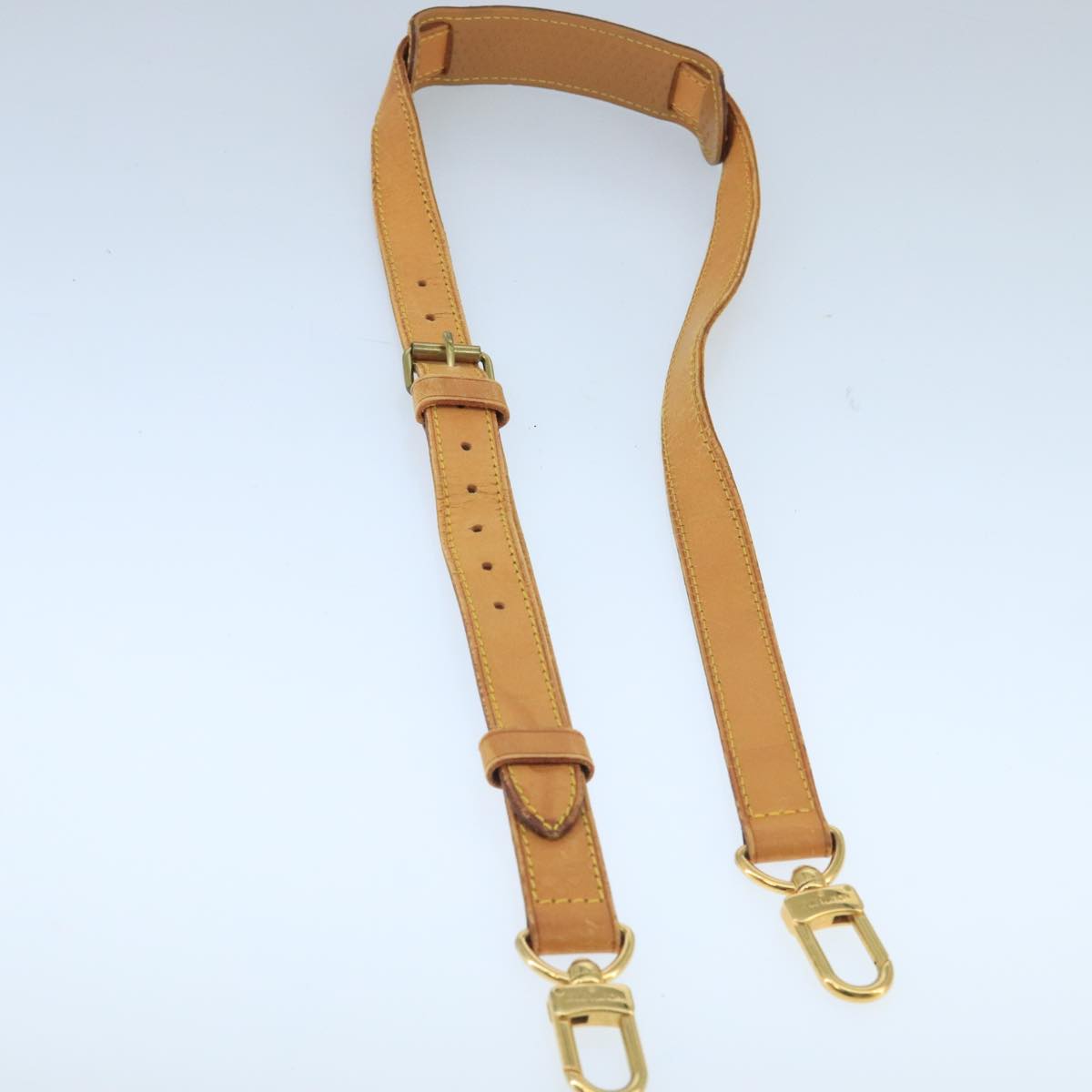 Louis Vuitton Shoulder Strap Beige Leather Bag Jewelry