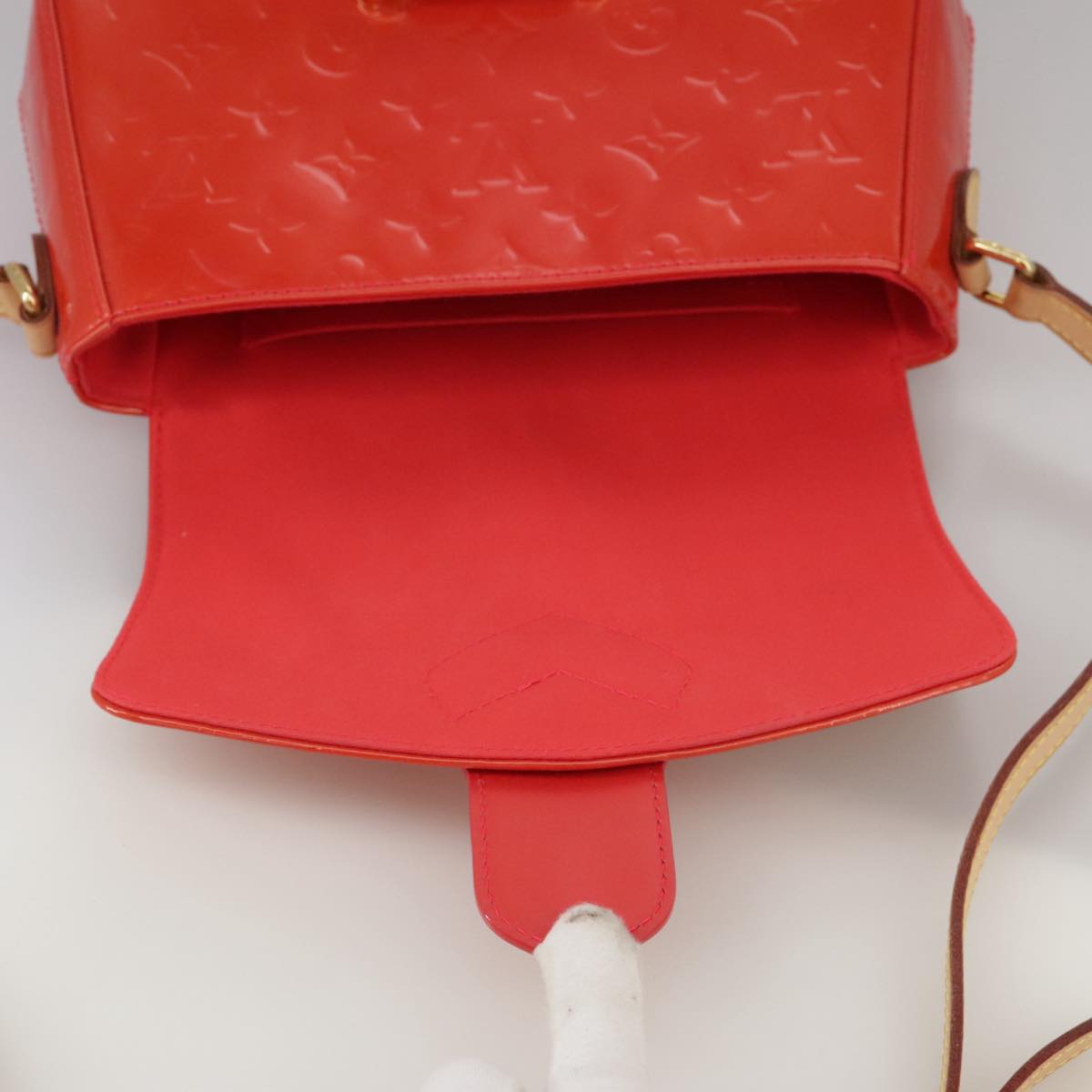 Louis Vuitton Bellflower Red Patent Leather Shoulder Bag