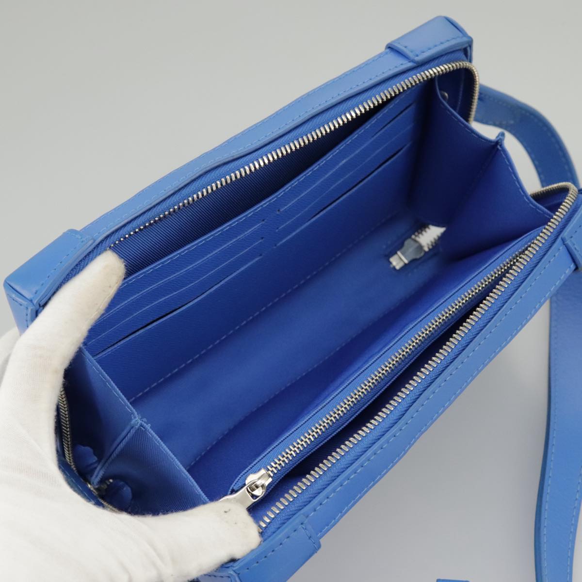 Louis Vuitton Trunk Blue Canvas Shoulder Bag