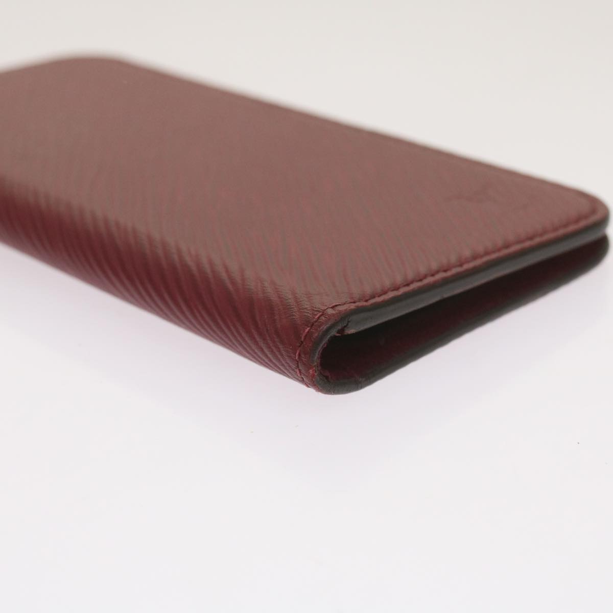 Louis Vuitton Iphone Case Burgundy Leather Phone Jewelry