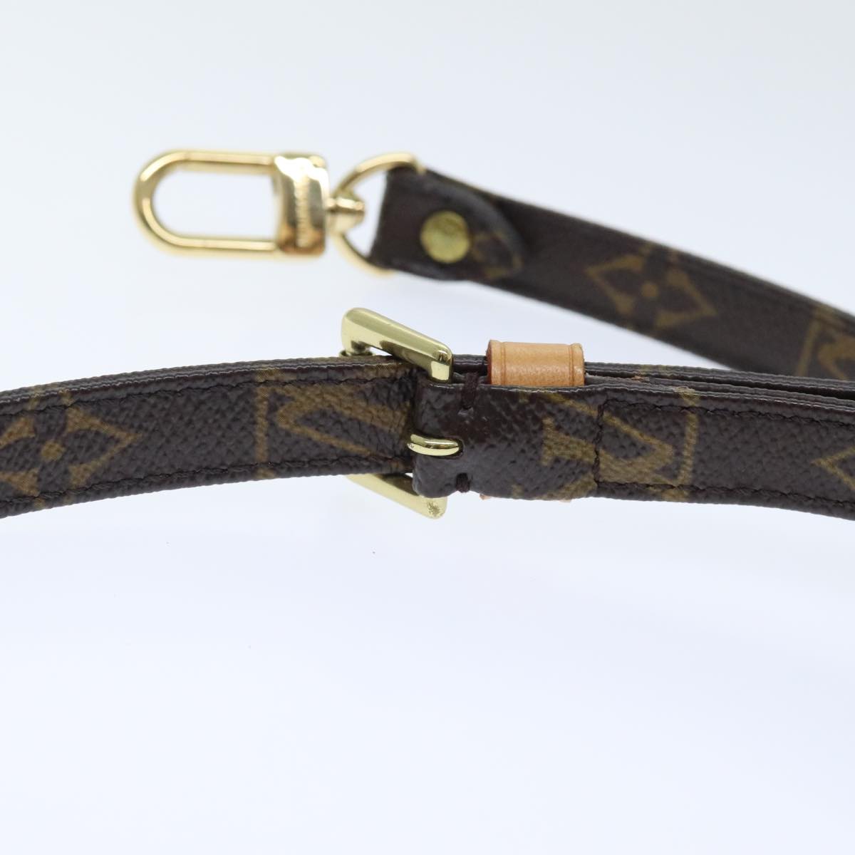 Louis Vuitton Shoulder Strap Brown Canvas Bag Jewelry