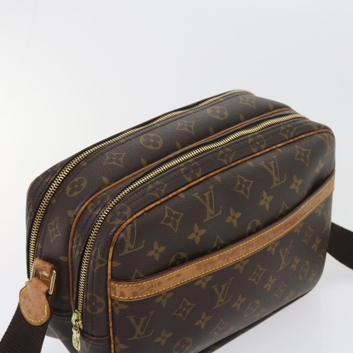 Louis Vuitton Reporter Brown Canvas Shoulder Bag