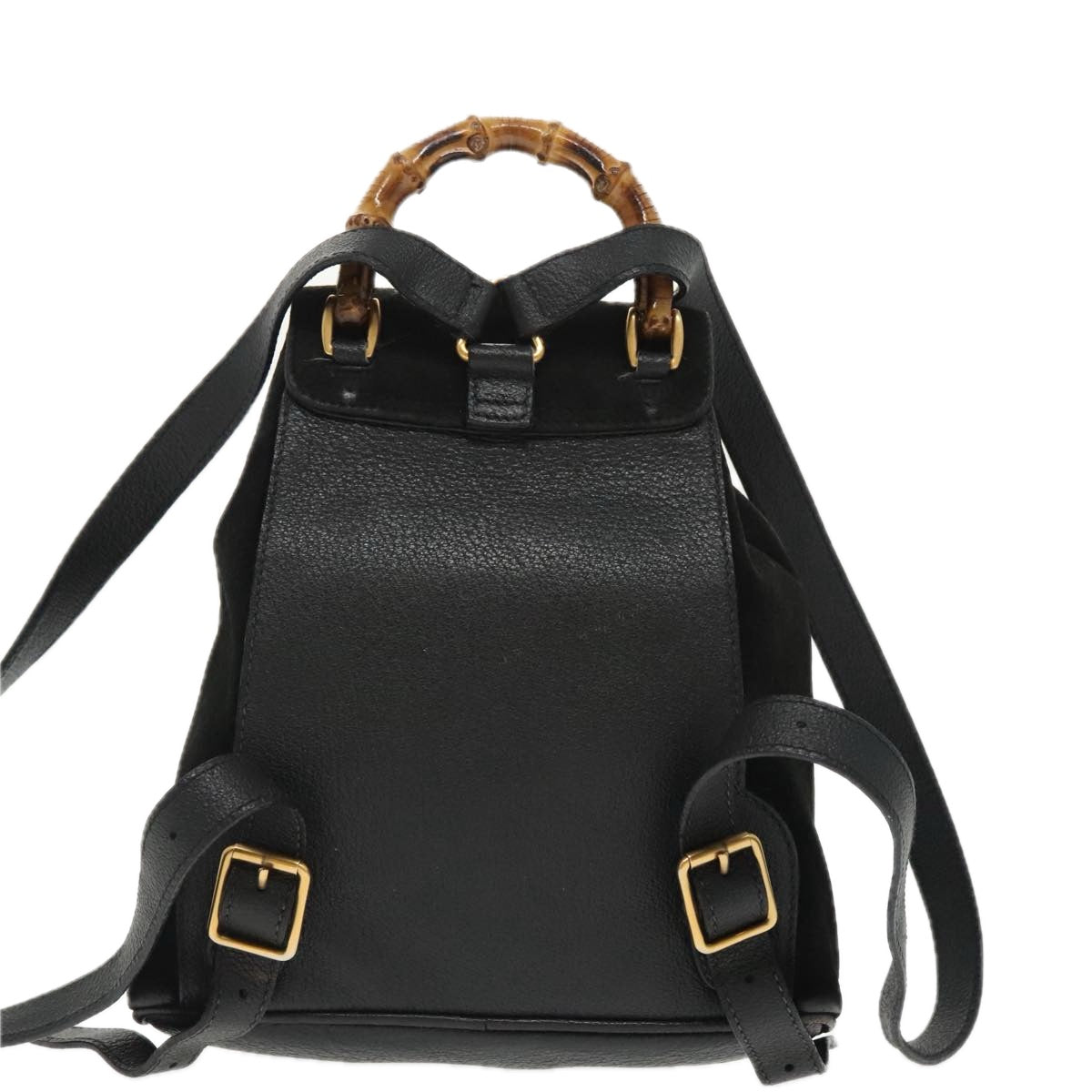 Gucci Bamboo Black Suede Backpack Bag