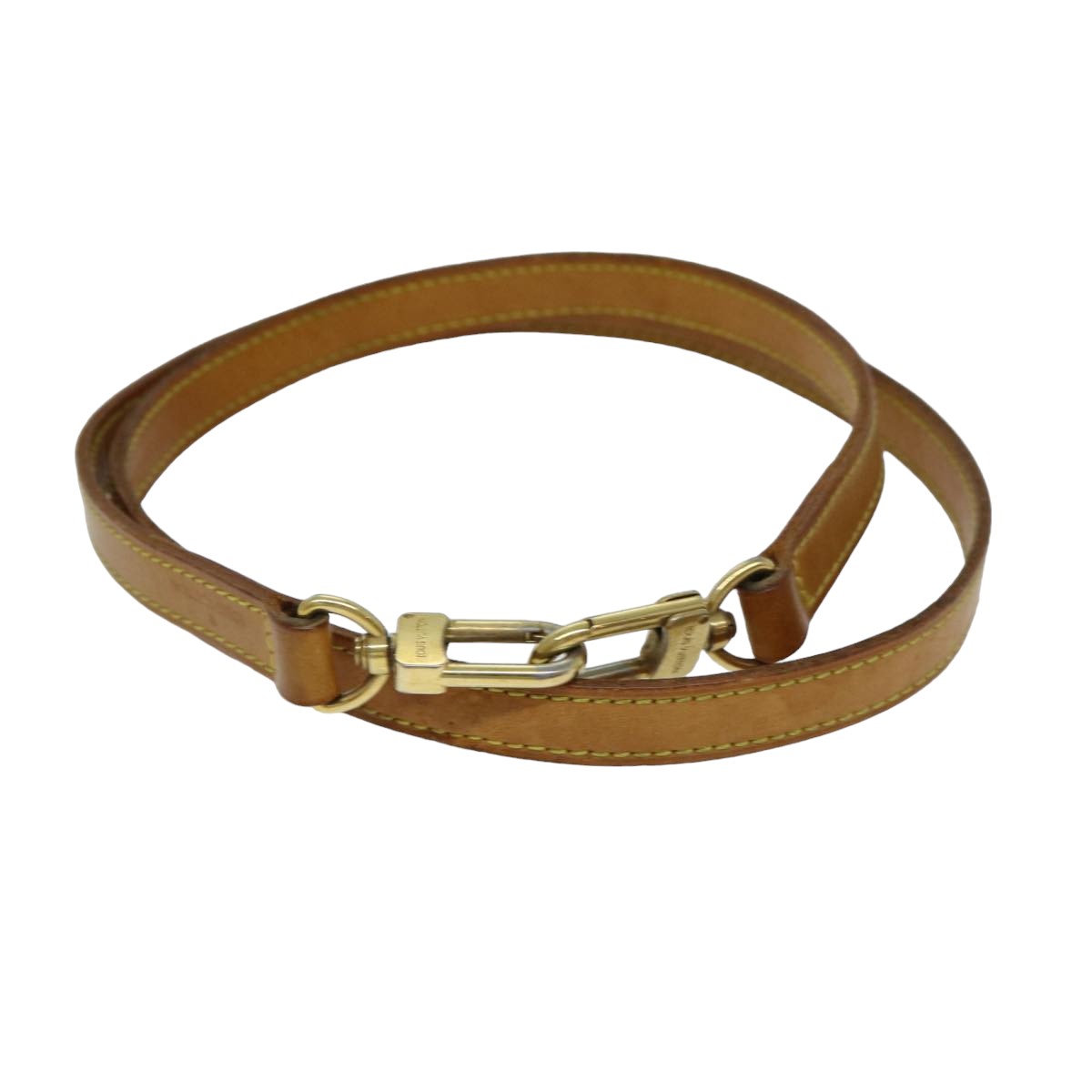 Louis Vuitton Shoulder Strap Beige Leather Bag Jewelry