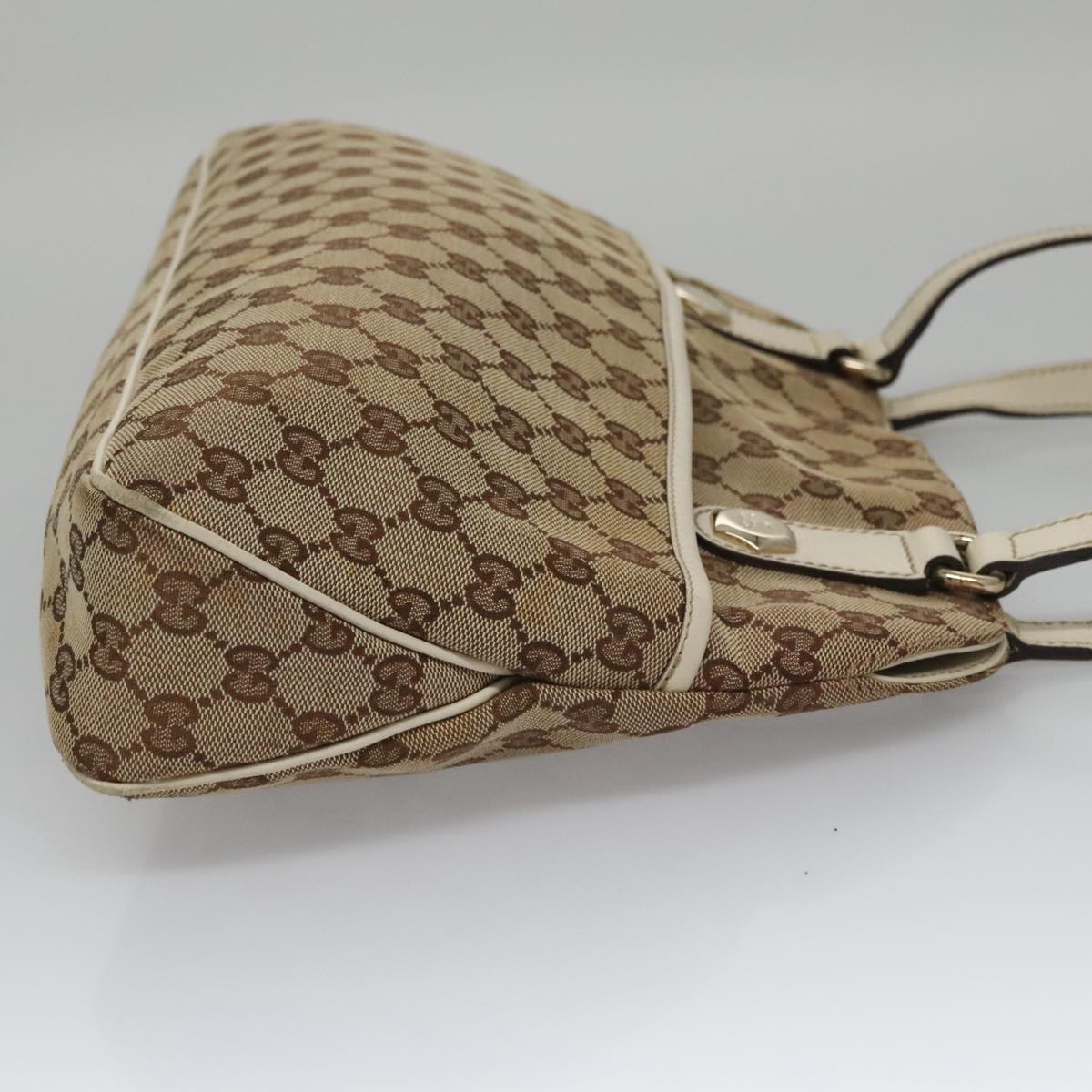 Gucci Charmy Beige Canvas Tote Bag