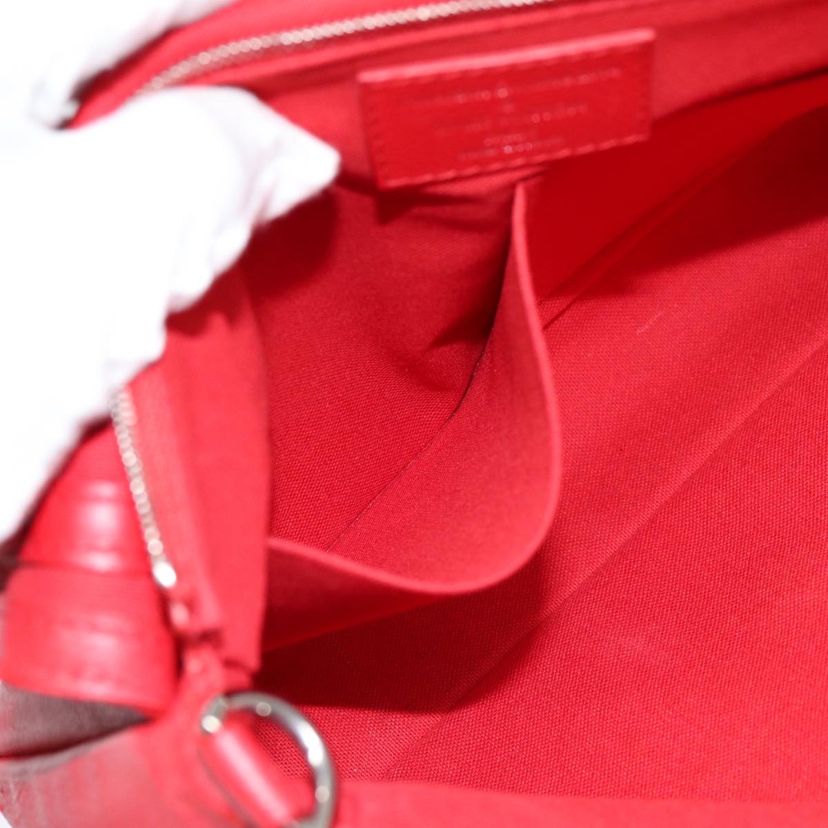 Louis Vuitton Parnassea Red Leather Clutch Bag