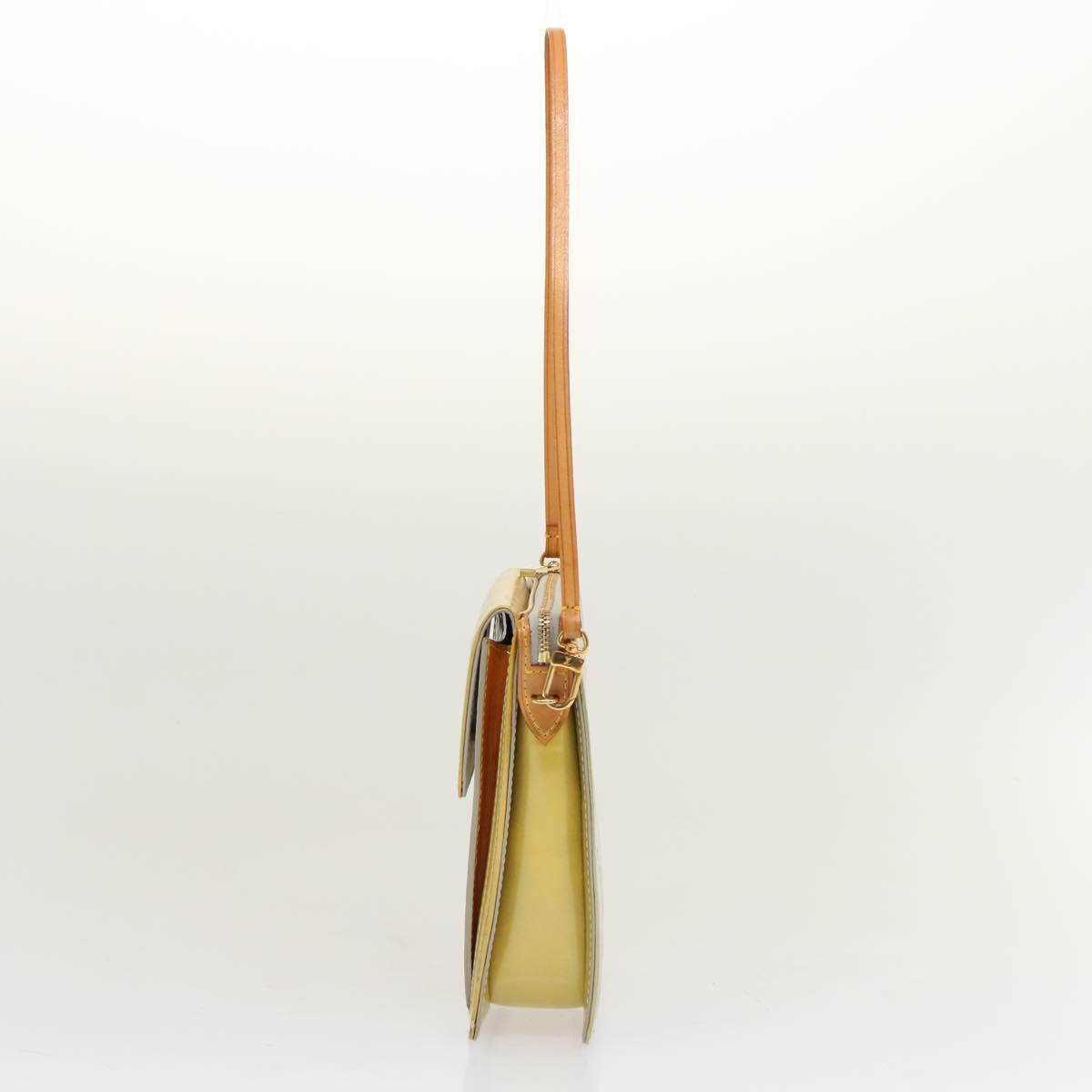 Louis Vuitton Mott Yellow Patent Leather Shoulder Bag