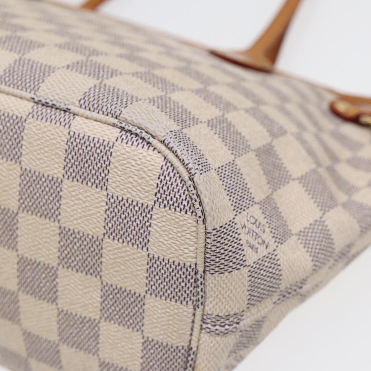 Louis Vuitton Neverfull Pm White Canvas Tote Bag