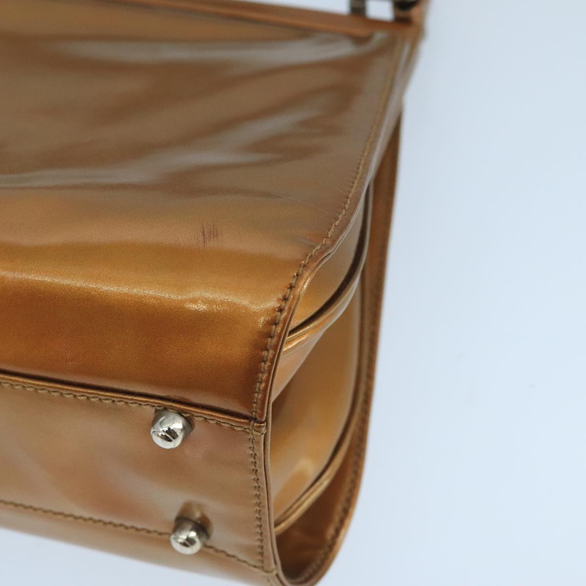 Gucci Jackie Brown Patent Leather Shoulder Bag