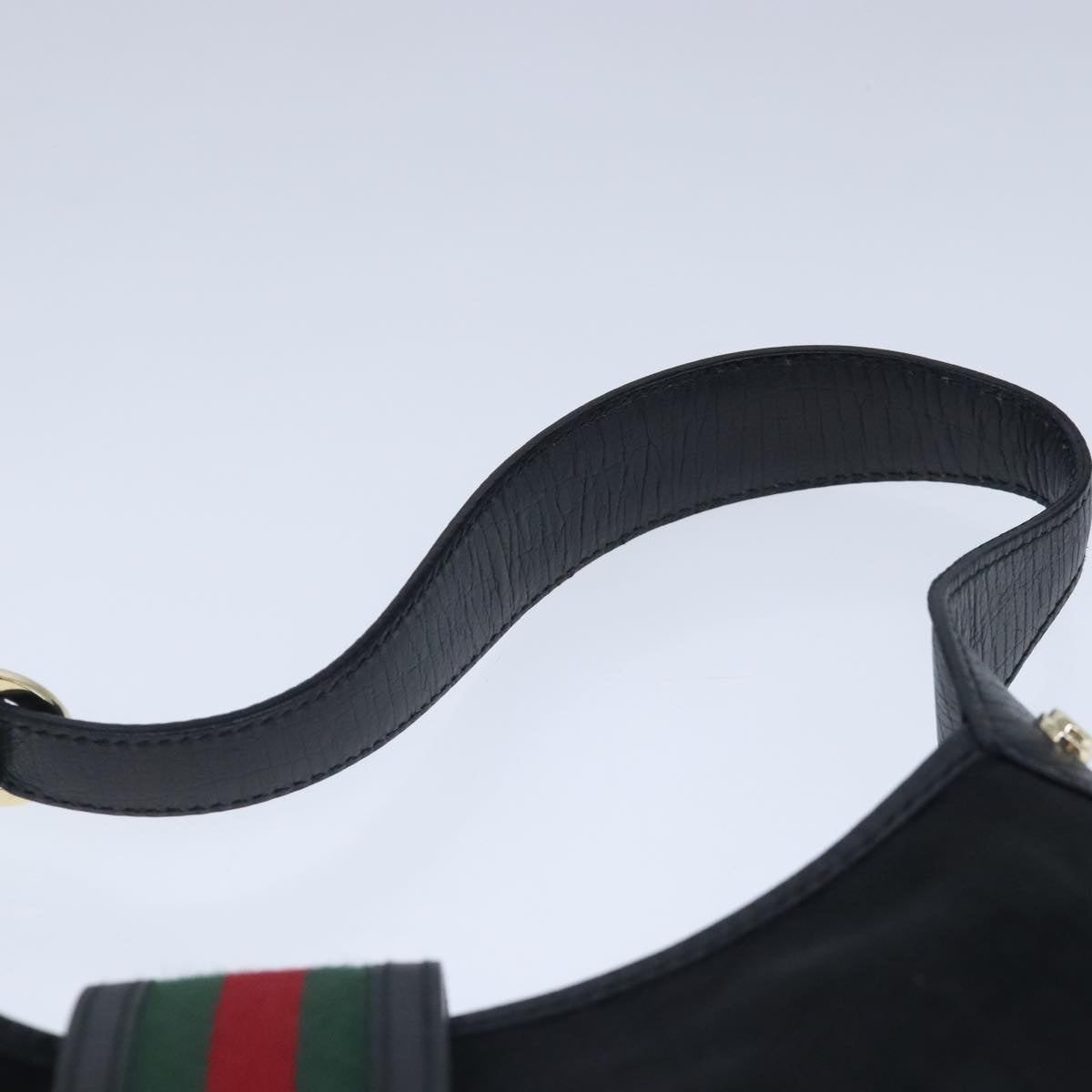 Gucci Sherry Black Canvas Shoulder Bag