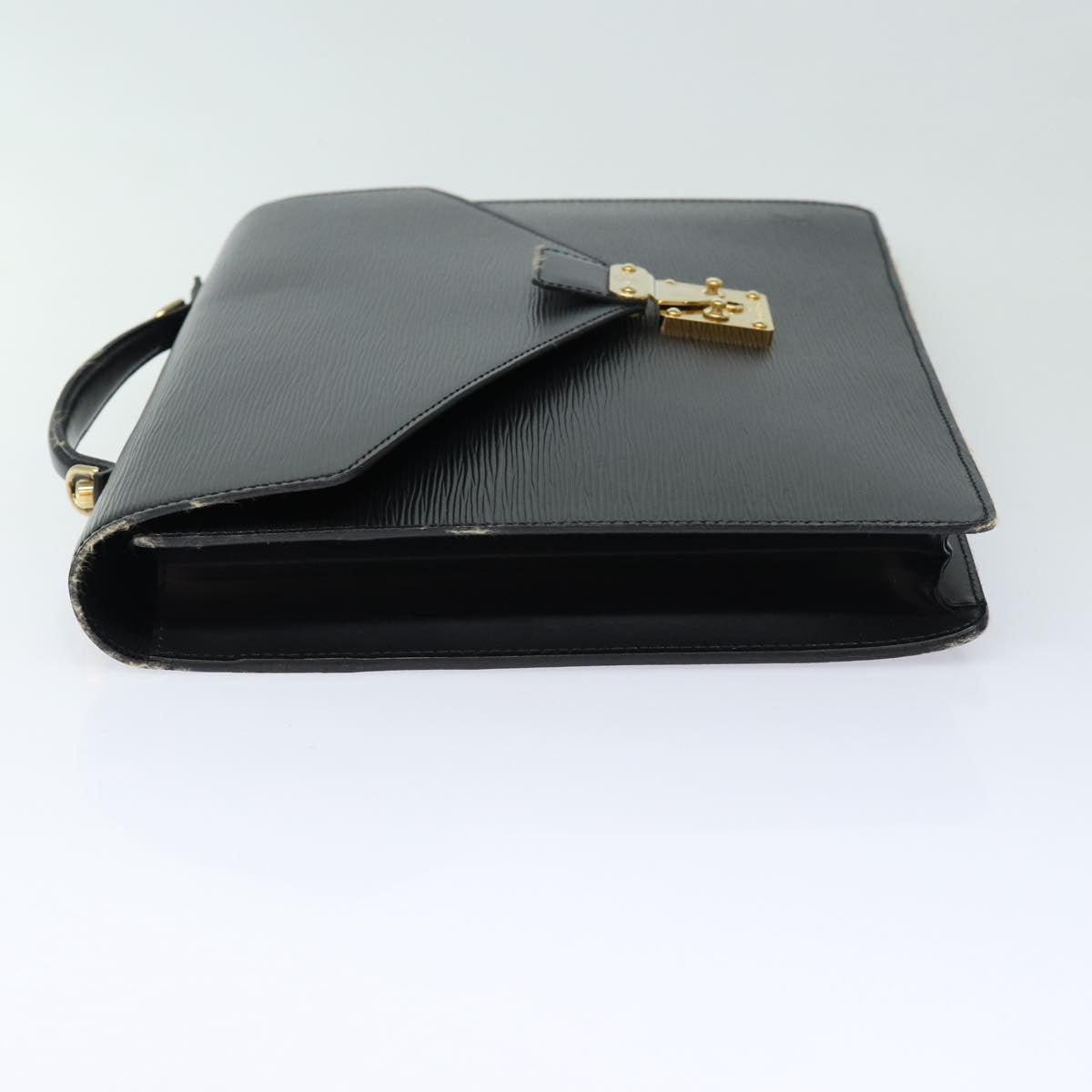 Louis Vuitton Porte Documents Black Leather Briefcase Bag