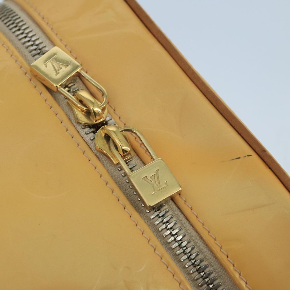 Louis Vuitton Sullivan Yellow Patent Leather Shoulder Bag