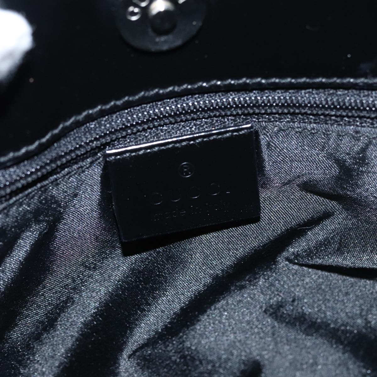 Gucci Black Patent Leather Shoulder Bag