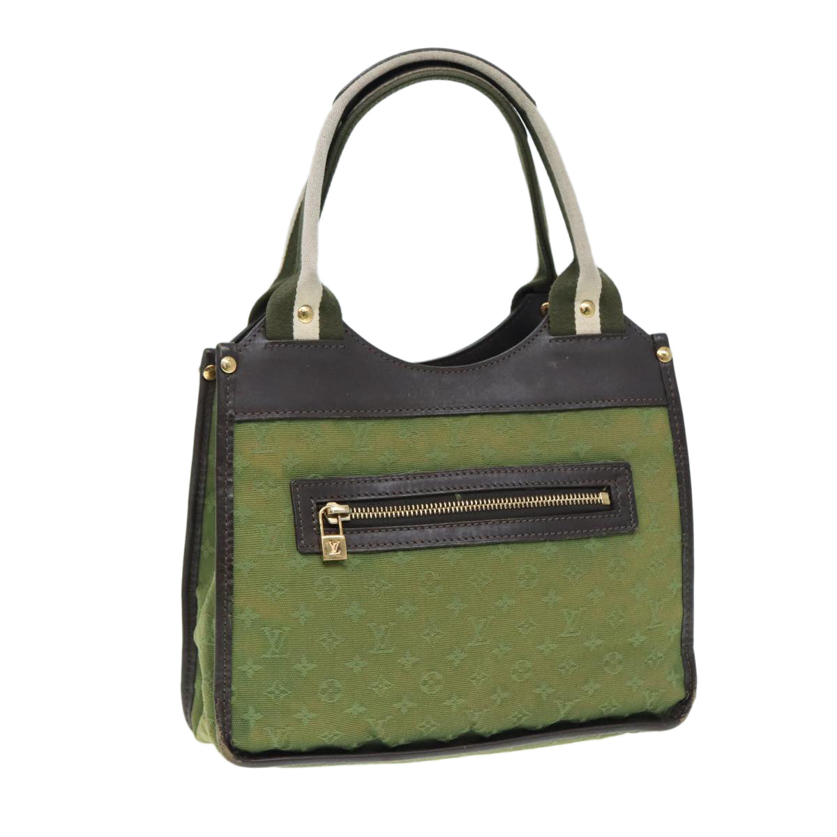 Louis Vuitton Suck Polosion Khaki Canvas Handbag