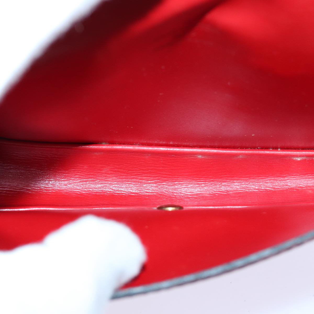 Louis Vuitton Tilsitt Red Leather Clutch Bag