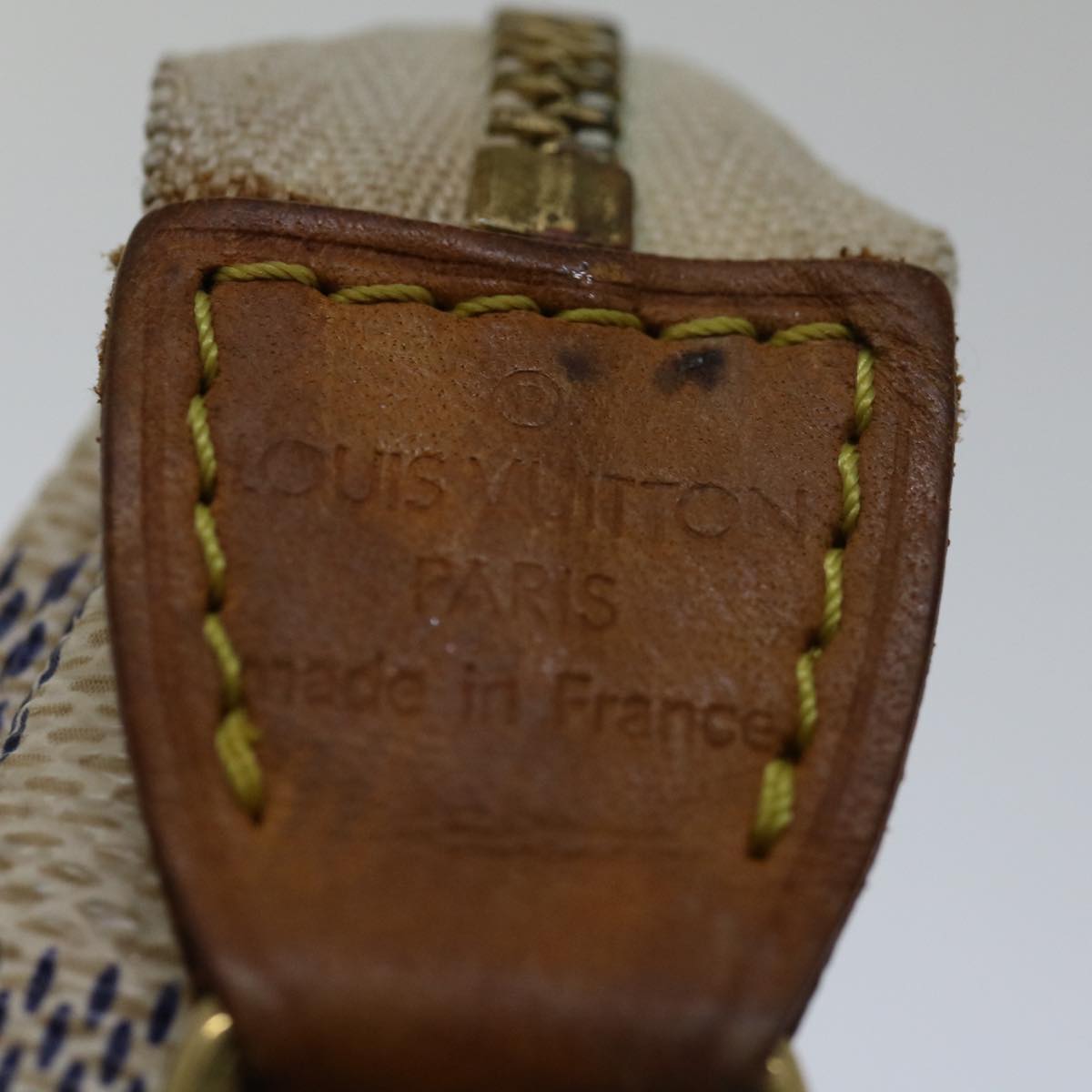 Louis Vuitton Pochette Accessoire White Canvas Clutch Bag
