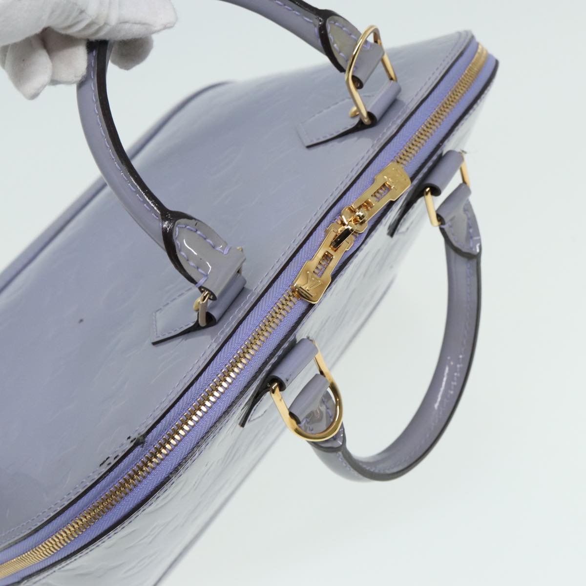 Louis Vuitton Alma Black Patent Leather Handbag