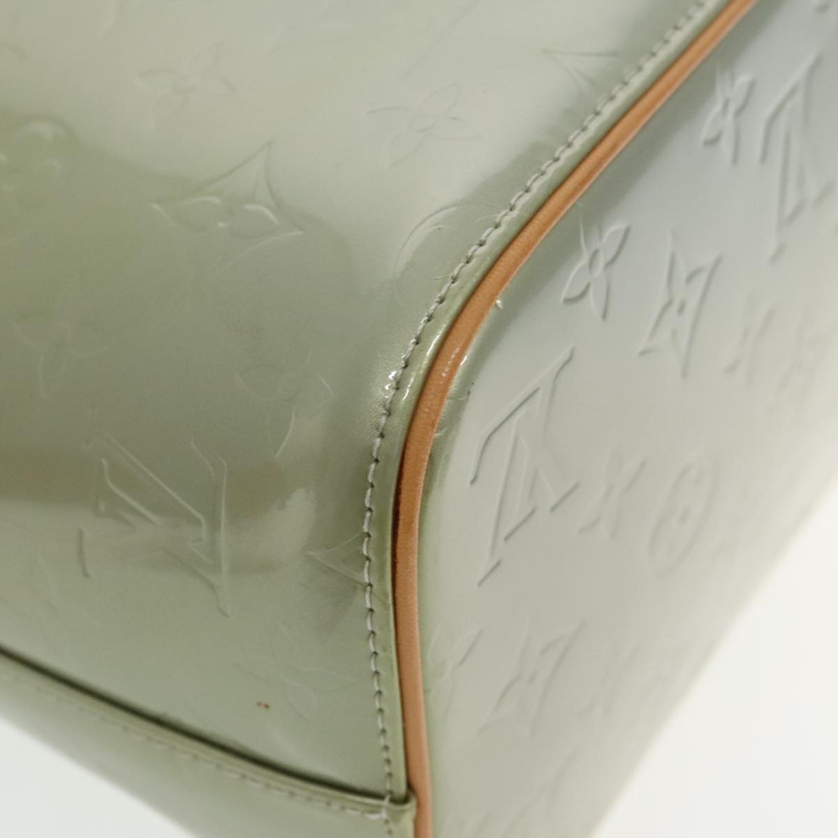 Louis Vuitton Houston Green Patent Leather Handbag