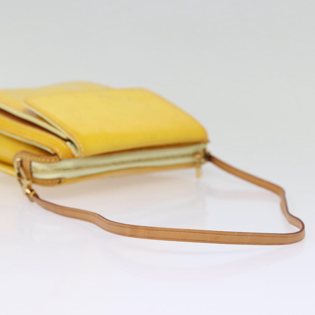 Louis Vuitton Mott Yellow Patent Leather Shoulder Bag