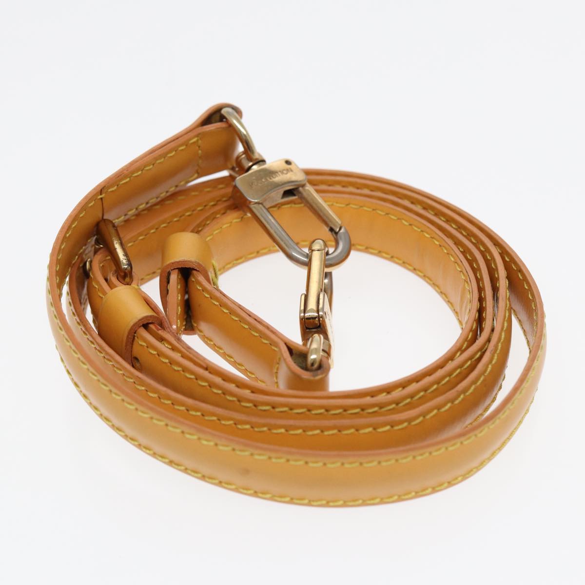 Louis Vuitton Shoulder Strap Beige Leather Bag Jewelry